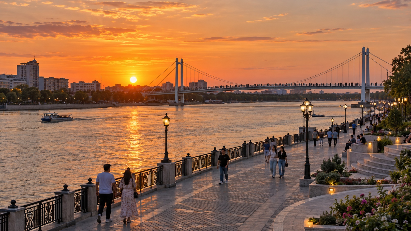 вид на Урал и мост